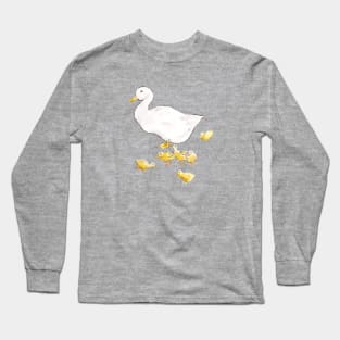 Jemina Duck with ducklings  peter rabbit Rabbit  Beatrix Potter Long Sleeve T-Shirt